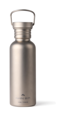 Ultra-light titanium 600ml water bottle Nordic Drift Trail